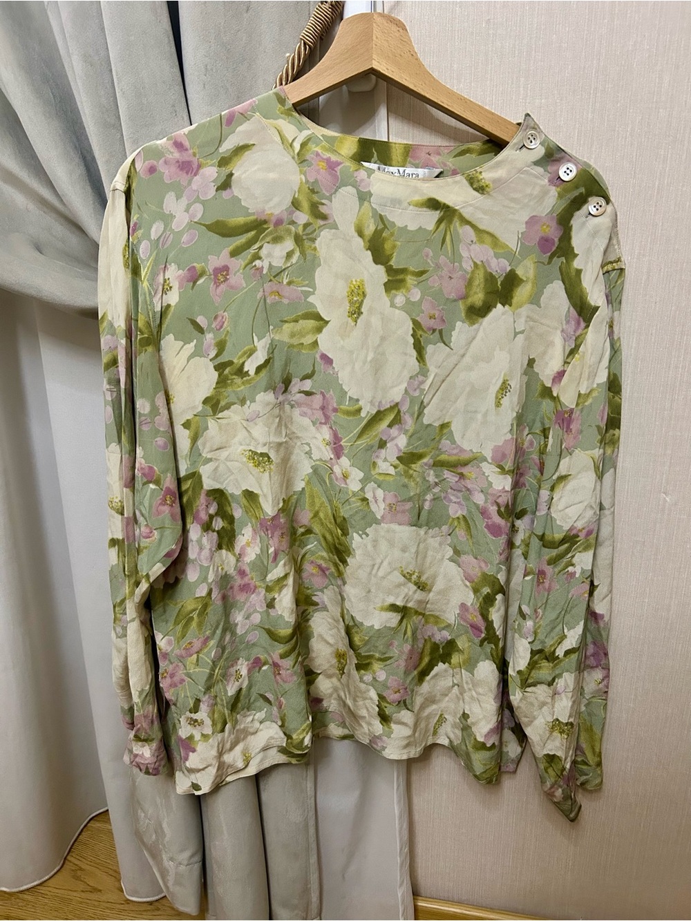 Vintage Max Mara Silk Floral Blouse